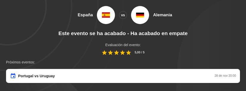 Pronóstico España vs Alemania