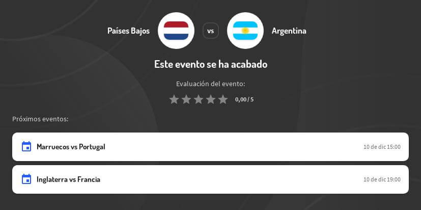 Pronóstico Holanda vs Argentina