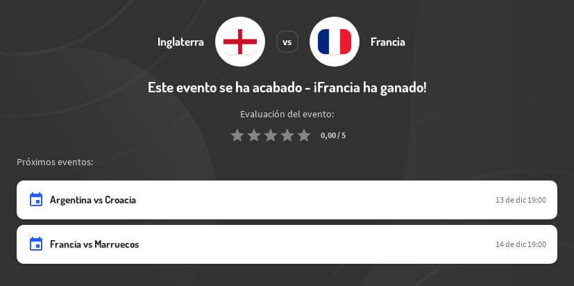 Pronóstico Inglaterra vs Francia