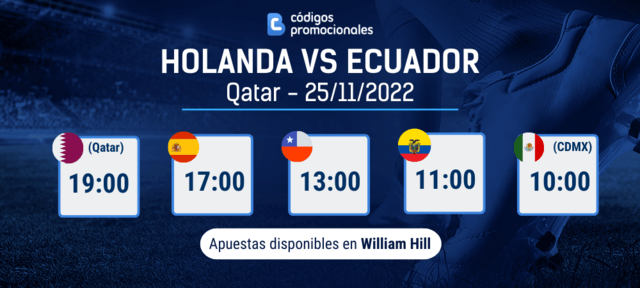Holanda vs Ecuador apuestas Mundial Qatar de 2022