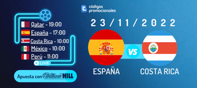 Pronóstico España vs Costa Rica - Apuestas Mundial Qatar