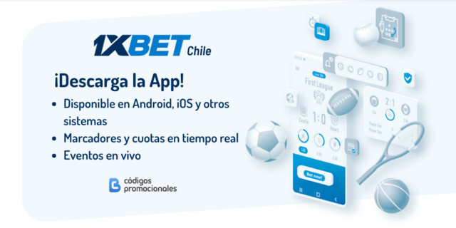 1XBET Chile bonus deportes download app