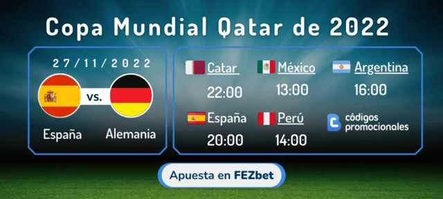 apuestas Alemania vs España Qatar en vivo