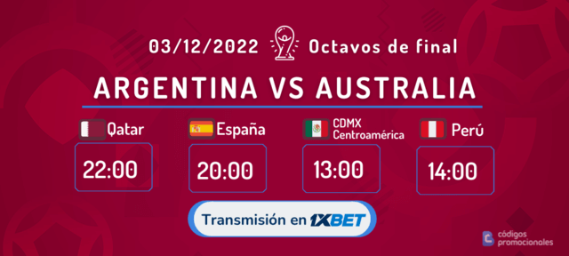 Argentina vs Australia apuestas Mundial Qatar transmisión en directo gratis