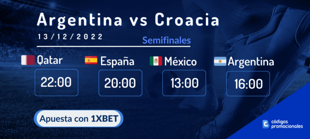 Mundial Semifinal Argentina vs Croacia apuestas hora de streaming
