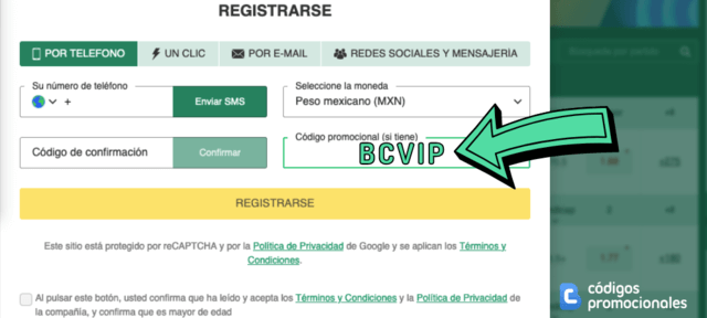 código promocional Betwinner México bono VIP