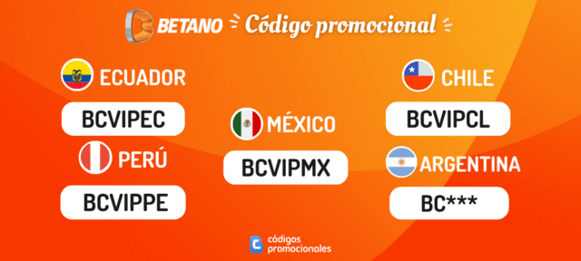 Betano Ecuador Peru Chile Argentina Mexico codigos de registro bonus