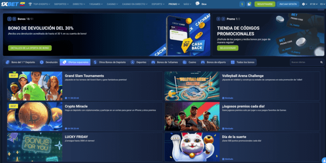1XBET código promocional Ecuador 2025