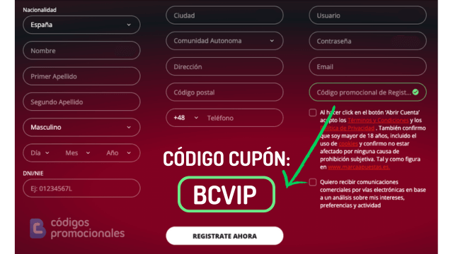código promocional de registro Marca Apuestas 2026