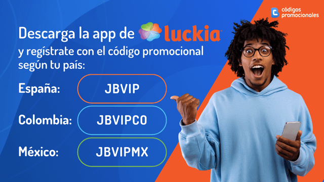 luckia código promocional app