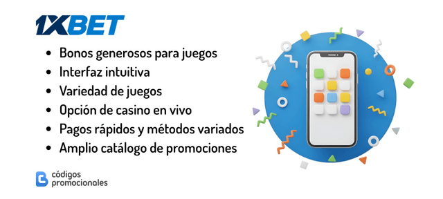 1xbet app puntos atractivos de la app con bonus