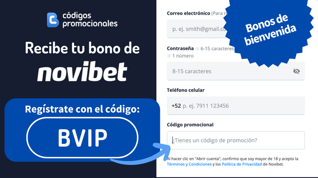Novibet código promocional
