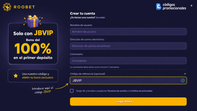 código de referencia roobet registro