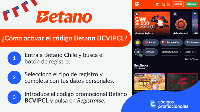 Betano Chile código promocional 2026