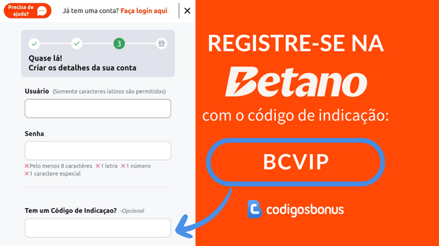 betano brasil código indicação 2025